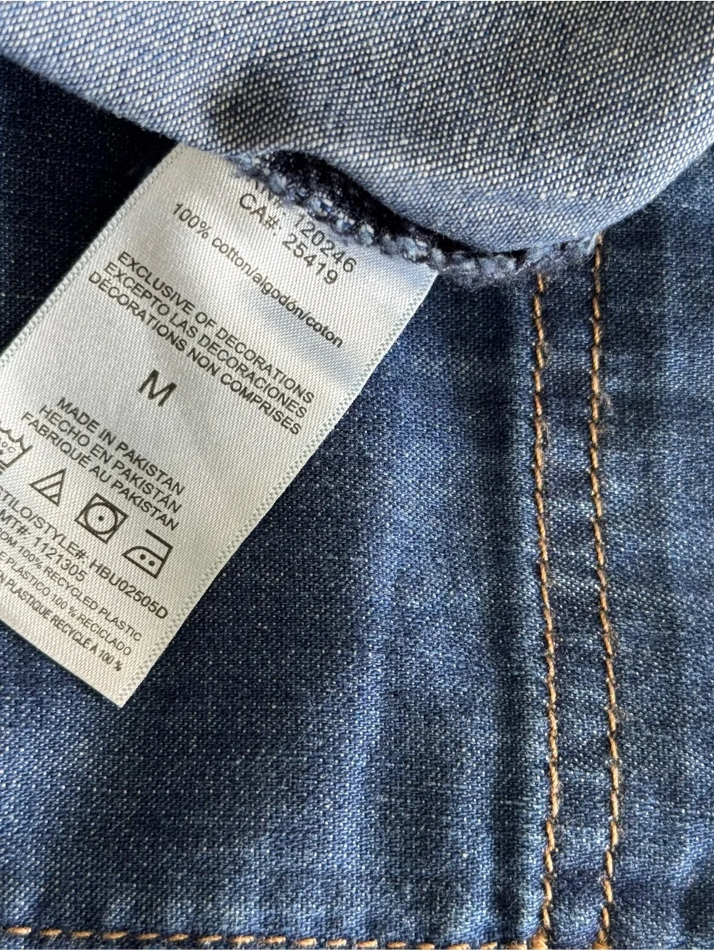Habitual Blue Denim Tunic Dress Relaxed Fit Size М - Picture 7 of 7